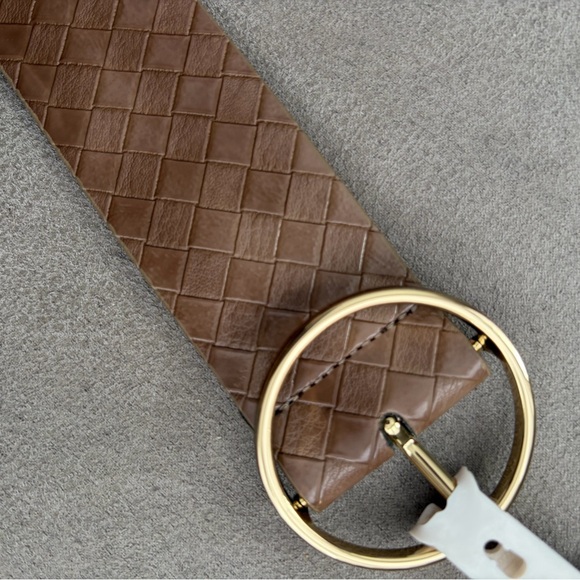 a new day Accessories - a new day Brown Woven Belt with Gold Buckle